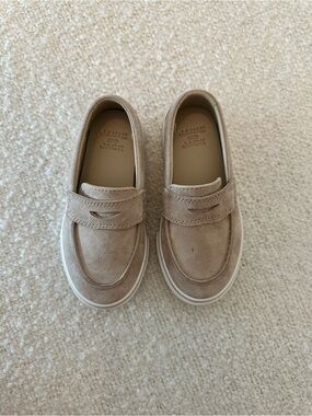 Janie and Jack Toddler Boy Suede Beige Loafers